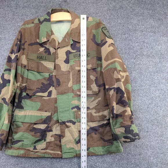 US Navy Sea Cadets Woodland Camo Type I Combat Coat Green Brown Small - Picture 9 of 15